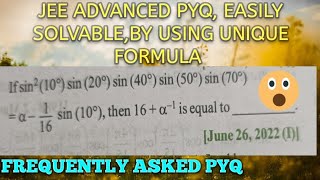 PYQ OF TRIGONOMETRIC FUNCTIONS FROM JEE ADVANCED 2022jeemainsjeeadvanced ndabitsatshortcut [upl. by Nomrac718]