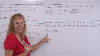 How to calculate distances on the map or in reality using the map scale [upl. by Yelsnit230]