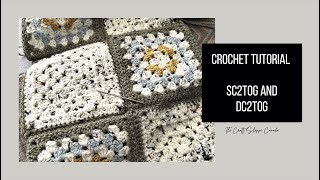 How to Single Crochet and Double Crochet 2 Together SC2TOG and DC2TOG [upl. by Etireuqram]