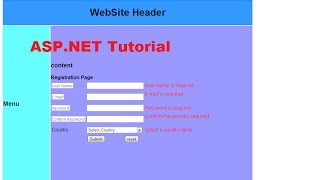 ASPNET Tutorial 8 Create a Login websiteCreating Master Page and apply it to existing aspx pages [upl. by Aguste371]