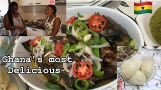 Cooking Ghana’s MOST Spicy and DELICIOUS Food GRILLED TILAPIA with Banku Sunyani West Africa [upl. by Zebadiah]