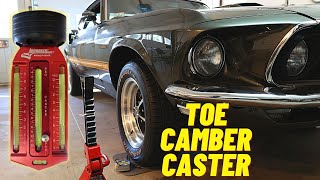 How to Align a Classic Car  1969 Mustang Alignment [upl. by Sedgewake341]