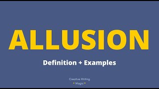 ALLUSION  Definition  Examples 👞 [upl. by Tohcnarf807]