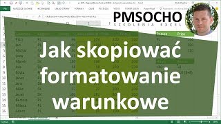 excel754  Kopiowanie formatowania warunkowego z formułami [upl. by Halstead463]