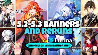 NEW UPDATE All Character Banners From Version 52 to 53 Along With Reruns  Genshin Impact [upl. by Wesley528]