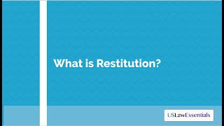 What is restitution [upl. by Elag]