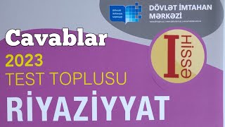 Riyaziyyat yeni test toplusu cavabları 1ci hissə 2023 DİM [upl. by Peregrine]