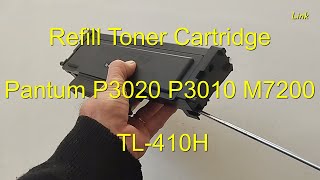 How to refill Toner cartridge Pantum TL410H P3010 P3020 M7200 M7300 [upl. by Ennairej]