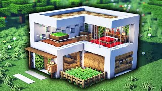 Minecraft Modernes Haus bauen 120 Tutorial  kleines Modernes Haus bauen in Minecraft Tutorial [upl. by Gaddi116]