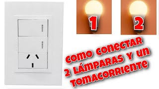 COMO INSTALAR DOS INTERRUPTORES Y UNA TOMA ELECTRICA [upl. by Sices]