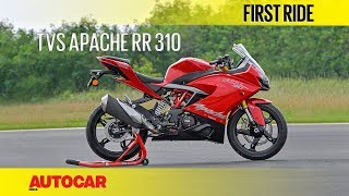 TVS Apache RR 310  First Ride  Autocar India [upl. by Power197]