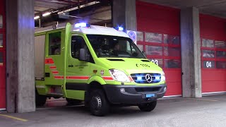 Partenza mezzi Civici Pompieri Lugano in emergenza  Swiss Fire Dept responding [upl. by Neliak]