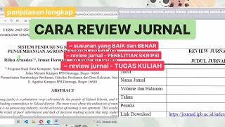 Cara Review Jurnal [upl. by Waldner496]