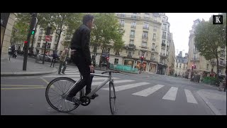 Fixie skills  Fixed gear In Paris [upl. by Cordova379]