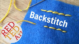 Backstitch How To  Basic Sewing Embroidery amp Hand Sewing [upl. by Necyla840]