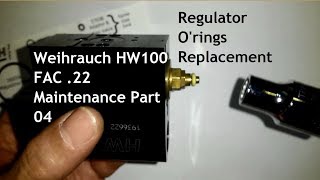 HW100 Regulator orings Weihrauch HW100 FAC 22 Maintenance Part 04 [upl. by Alyakcim]