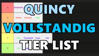 UPDATED Quincy Vollstandig Voltstanding Tier List  Type Soul [upl. by Mischa593]