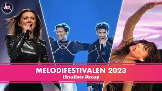 Melodifestivalen 2023  Finalists Recap ᴴᴰ [upl. by Atiuqehc217]