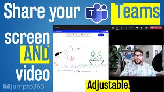 How to present your video and content side by side in a Microsoft Teams meeting [upl. by Annol976]