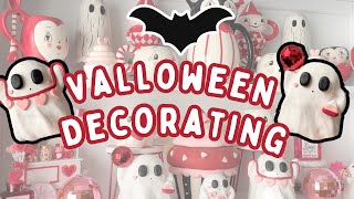 VALLOWEEN DECORATING 2025 Spooky Valentine’s Day hutch 🖤  handmade Johanna Parker target kohls [upl. by Urita]