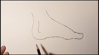 How To Draw A Foot  pencil drawing Kako nacrtati stopalo olovkom [upl. by Imef436]