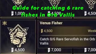 Definitive guide for catching rare fishes in Orb Vallis  Venus Fisher Challenge Guide  Warframe [upl. by Hsitirb]