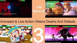 Animated amp LiveAction Villains Defeats amp Deaths with healthbars Part 3 10k Sub Special [upl. by Siubhan]