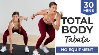 30Minute Full Body TABATA Workout No Equipment [upl. by Adnofal]