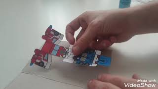 papercraft idw optimus prime template assembly [upl. by Octave]