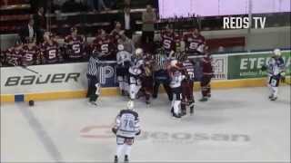 Martin Reway vs Ryan Hollweg hockey fight [upl. by Roberto]