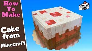 Minecraft Cake Tutorial  How to Make Actual Minecraft Cake Topper [upl. by Pals700]