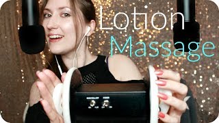 ASMR Lotion Ear Massage w Stroking Rubbing Close Up Ear to Ear Whispering amp Trigger Words [upl. by Iadrahs195]