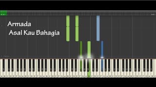 Armada  Asal Kau Bahagia Tutorial Cover Piano Instrumental [upl. by Lareine158]