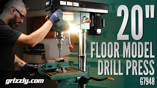 20quot Floor Model Drill Press G7948  Grizzly Industrial [upl. by Sollars]