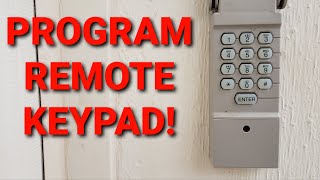 How to program keypad for Craftsman garage door remote entry [upl. by Faludi]