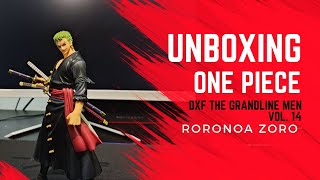 UNBOXING One Piece DXF The Grandline Men Vol 14 Onigashima  Roronoa Zoro [upl. by Kjersti21]