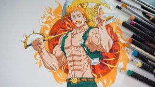 Drawing ESCANOR From The Seven Deadly Sins [upl. by Arbas]