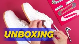 Travis Scott x Nike Air Force 1  Unboxing [upl. by Riada]