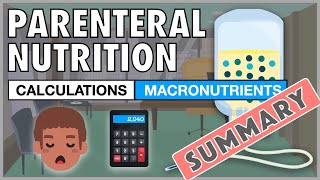 Parenteral Nutrition Calculations SUMMARY [upl. by Shandy934]