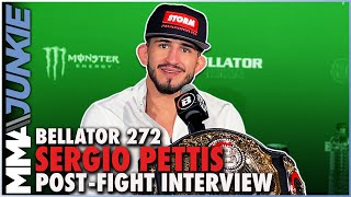 Sergio Pettis unsure Horiguchi finish is KO of the Year but easily a personal best  Bellator 272 [upl. by Irtak892]