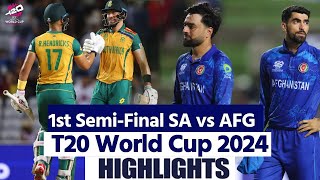 SA vs AFG T20 World Cup Semifinal Highlights South Africa vs Afghanistan Semifinal Highlights [upl. by Anitsihc]