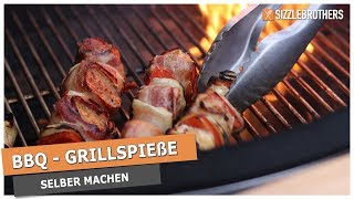 Grillspieße  Selber machen  Saftig und lecker [upl. by Ahsikal]