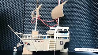 Craft boat from cardboard [upl. by Yesak]