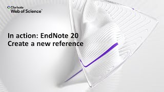 In action EndNote 20 Windows create a new reference [upl. by Nevlin]