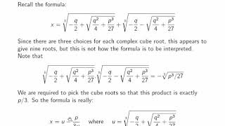 Cardanos Formula for the Solutions of a Cubic Equation [upl. by Say]