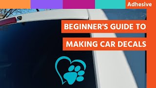 Beginners Guide for making a car decal I Adhesive vinyl I Cricut Design Space tutorial [upl. by Meensat706]