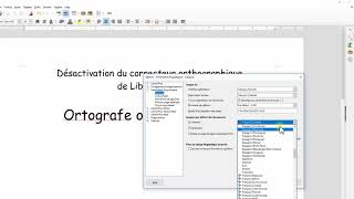 LibreOffice désactiver le correcteur orthographique [upl. by Elitnahc425]