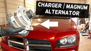 DODGE CHARGER ALTERNATOR REPLACEMENT REMOVAL  DODGE MAGNUM [upl. by Spatola]