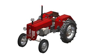 SolidWorks RE Tutorial  335 Beginner Tractor complete video [upl. by Esenahs]