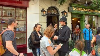 LONDON WALK on Sherlock Holmes’ Baker Street from Grosvenor Square incl Madame Tussauds  England [upl. by Daney756]